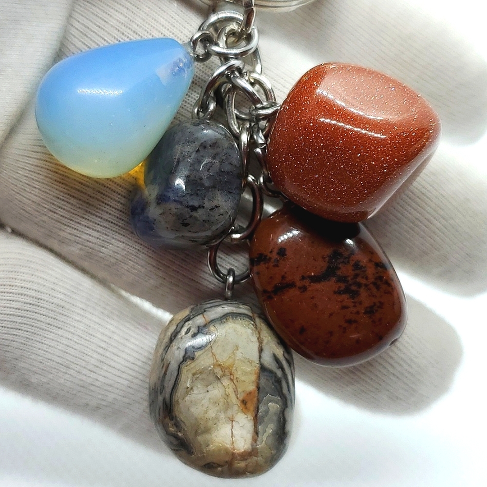 Natural Healing Gemstones Keychain or Purse Charm etc.